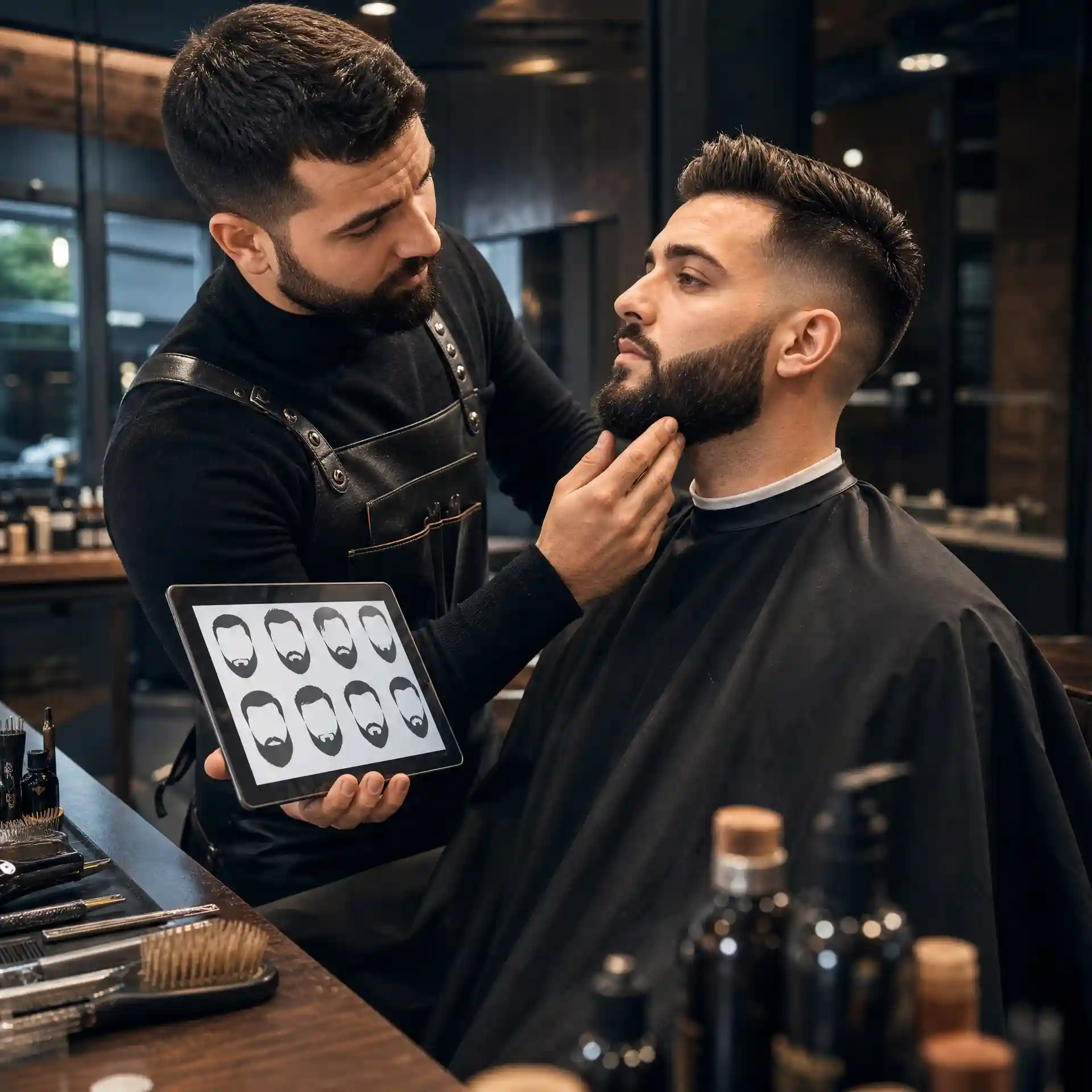 Beard styles for men preview guiding professional barbershop consultation and precision cuts