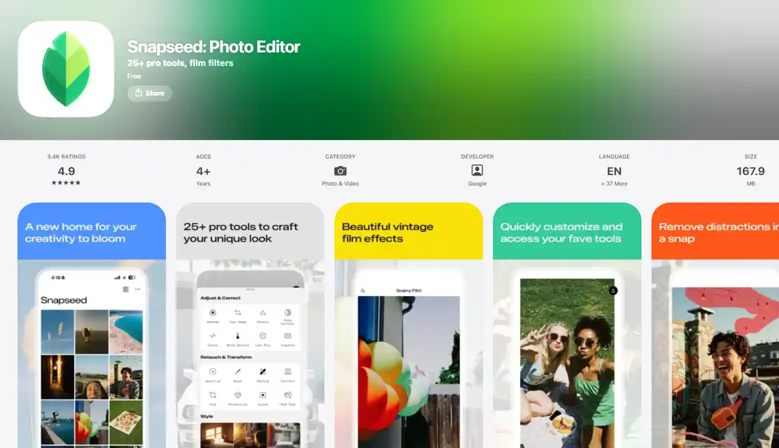 Snapseed Healing tool interface illustrating manual workflows within an app that removes facial hair, enabling precise edge control, realistic texture cloning, and detailed adjustments for creators who value craftsmanship over automated convenience.