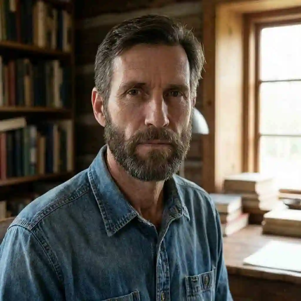 Man with a rectangle face wearing a Full Beard with fuller sides to create width and balance the vertical length of this beard for your face shape.