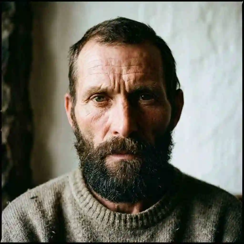 Man with a diamond face wearing a Balbo Beard adding essential volume to the chin area making it a perfect beard for your face shape.