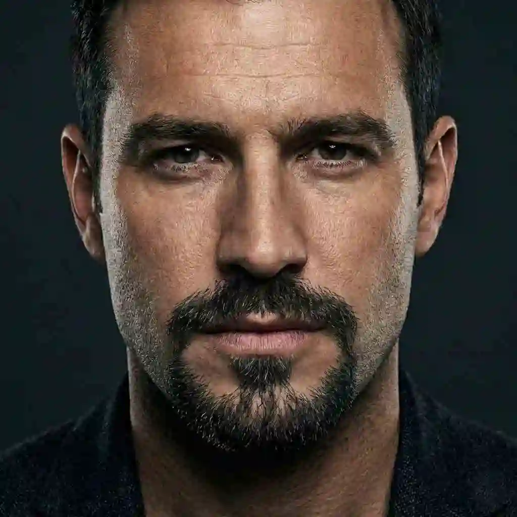 A stylish Van Dyke beard with disconnected mustache and chin hair, offering a refined look for those seeking unique beard styles and face shapes that stand out.