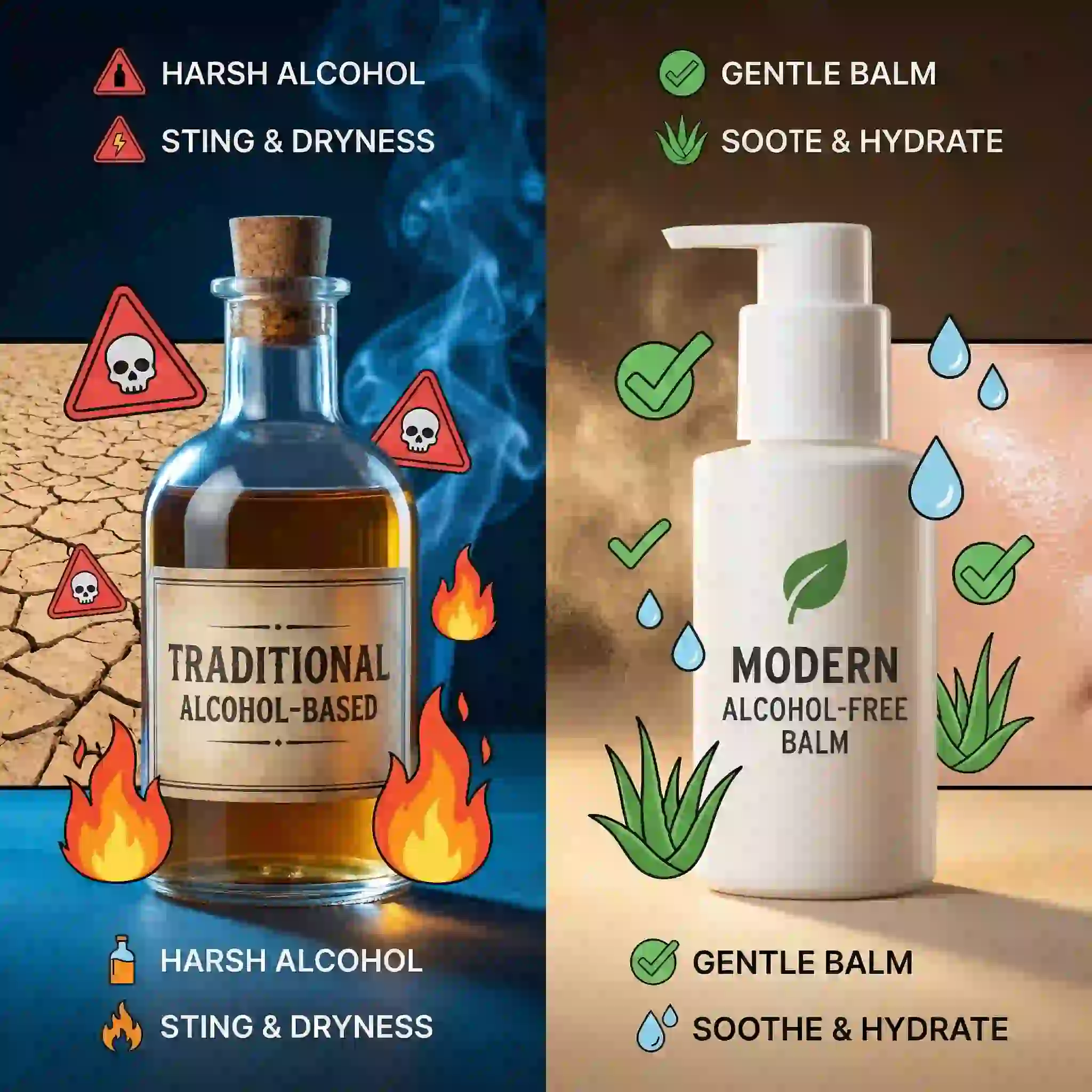 alcohol free best aftershave balm for sensitive skin options bottle