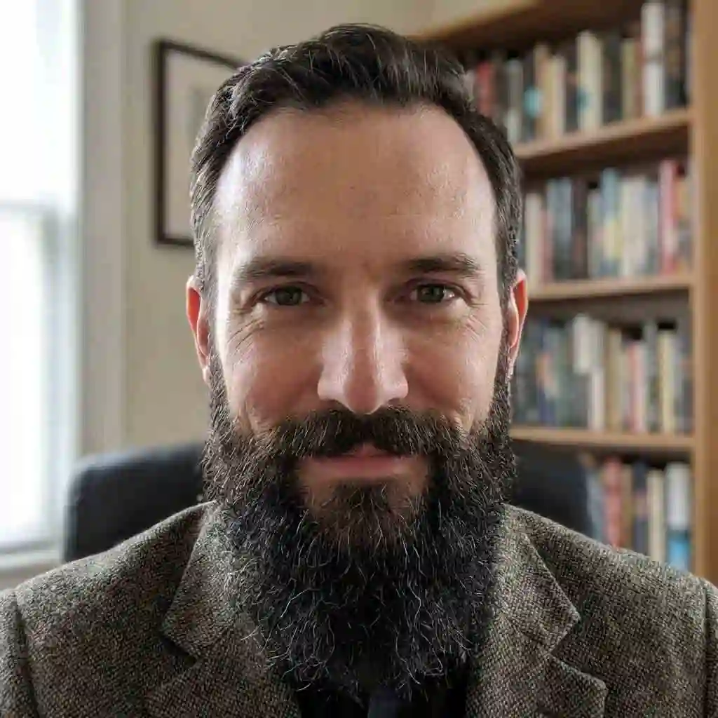 A classic full beard that adds significant bulk to the jawline, making it the best beard for your face shape for balancing a diamond face structure.