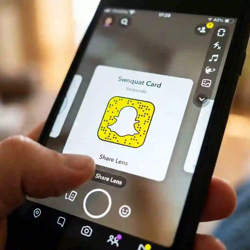 This menu option demonstrates how to save Snapchat filters by sharing the lens to generate a unique Snapcode that you can store forever.