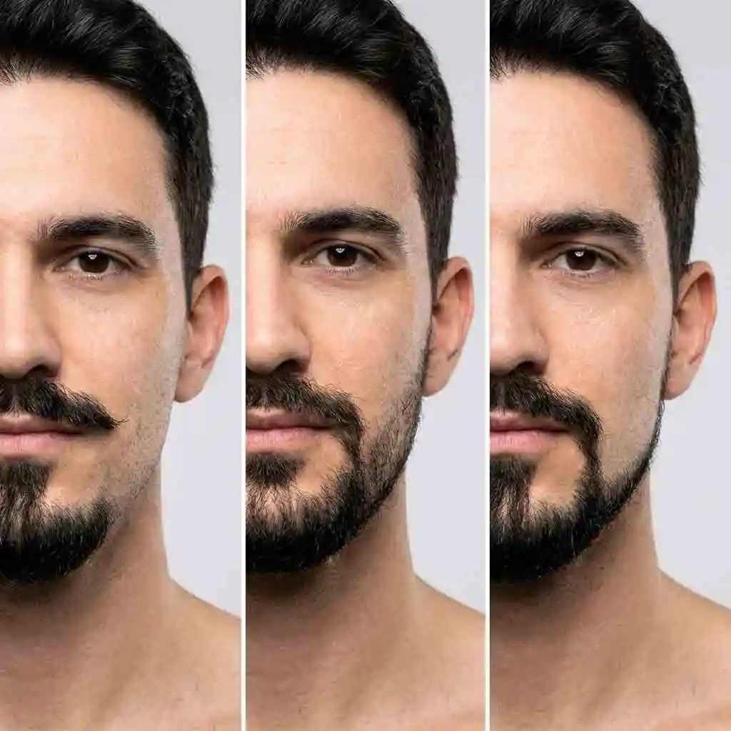 A collection of different goatee style variations such as the Van Dyke and Anchor beard, inspiring men to explore new looks once they have mastered the basic techniques of how to shave into a goatee.