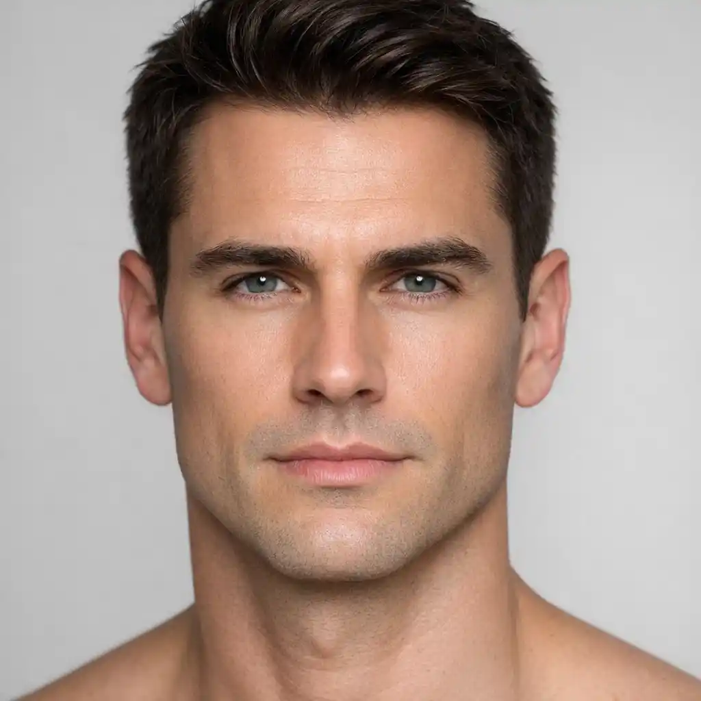 A perfect example of beard styles by face shape optimization where a rectangle face adds side volume with a classic boxed beard.