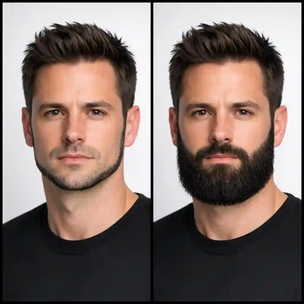 A detailed view comparing a thin chin strap beard and a fuller Lincoln style, both iconic examples of the beard without mustache that offer different levels of coverage and historical or modern aesthetic appeal for men.