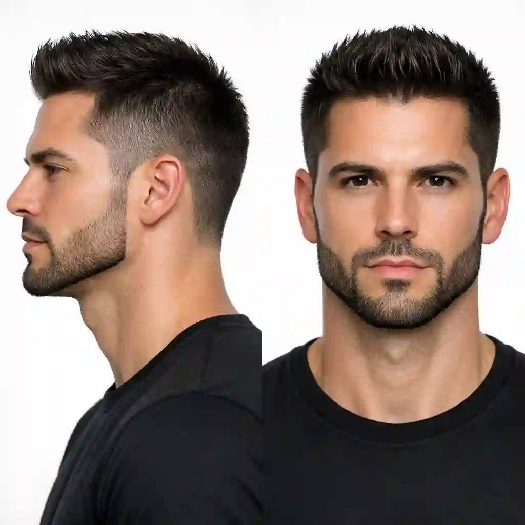 An image demonstrating how a beard without mustache can sculpt a much stronger and more defined jawline, drawing focus to the chin and bone structure for a more masculine and chiseled appearance that stands out in any setting.