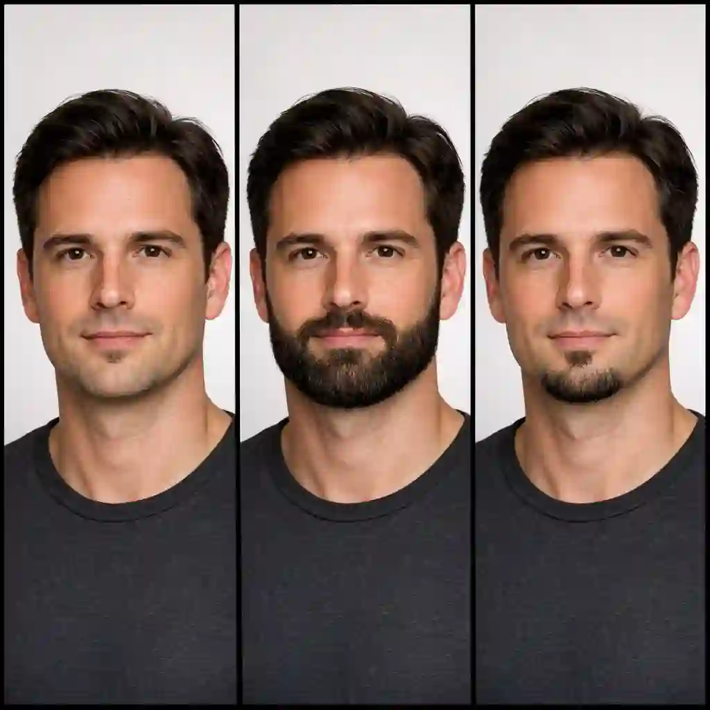An oval-faced man experimenting with a versatile beard without mustache style, proving that those with balanced facial proportions can master almost any variation of the beard without mustache to express their unique personal style and creativity.