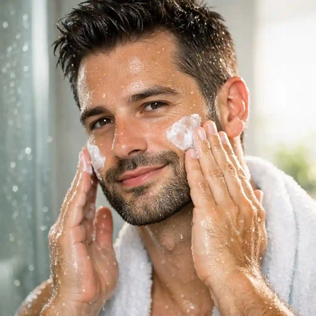 Essential daily maintenance habits including thorough washing and moisturizing of both the facial hair and clean-shaven skin to keep your beard without sideburns looking healthy and irritation-free throughout the week.