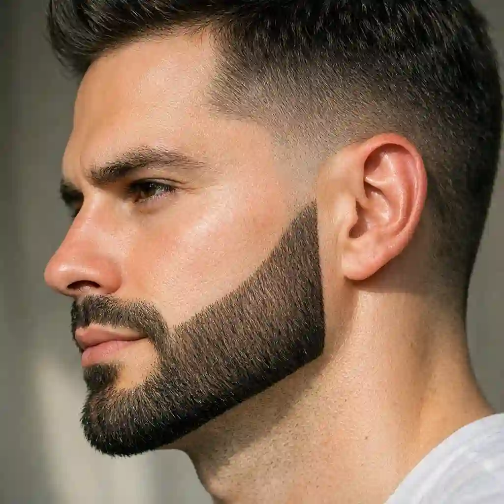 Detailed visual comparison demonstrating how adopting a beard without sideburns effectively solves the problem of patchy or uneven sideburn growth, resulting in a much sharper and more intentional masculine look.