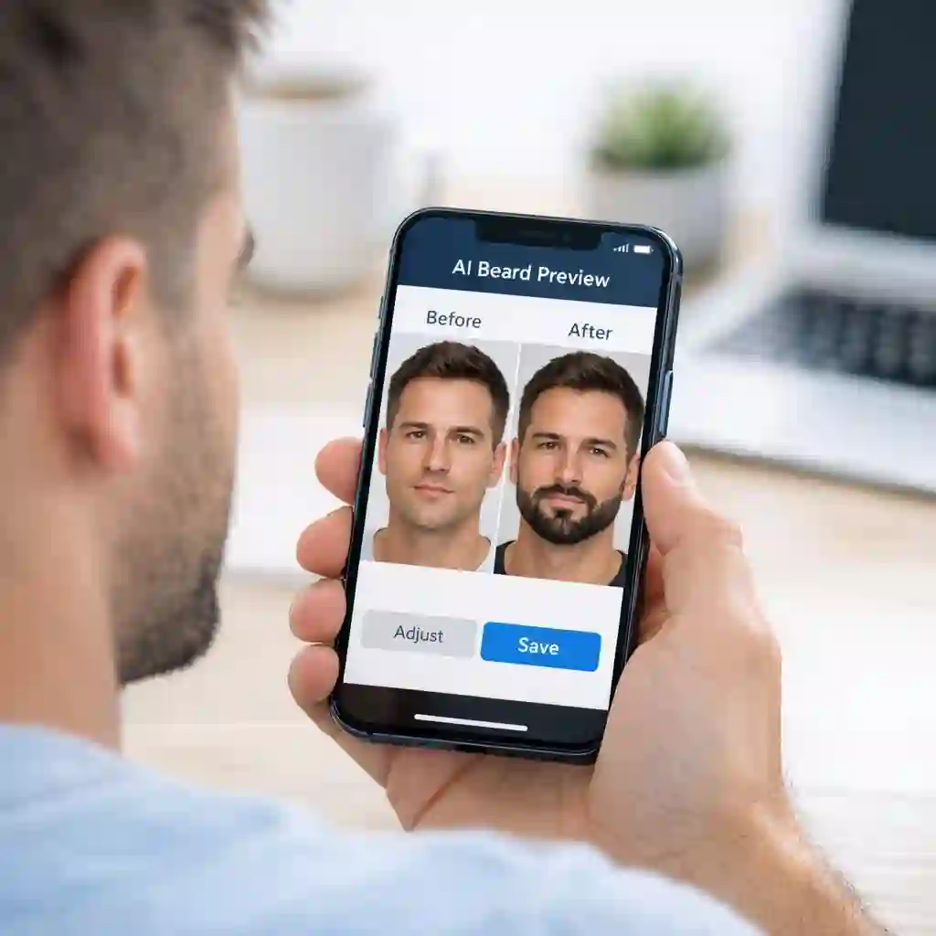 Encouragement to use modern virtual preview tools to visualize your potential new style before reaching for the razor, ensuring the beard without sideburns you envision is exactly what you will eventually get.