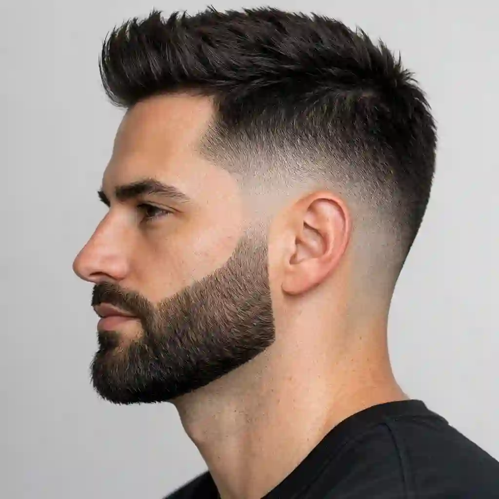 A side-by-side comparison of various beard styles, including low, mid, and high fades, helping users understand how to fade my beard to match their specific facial structure and personal style preferences correctly.
