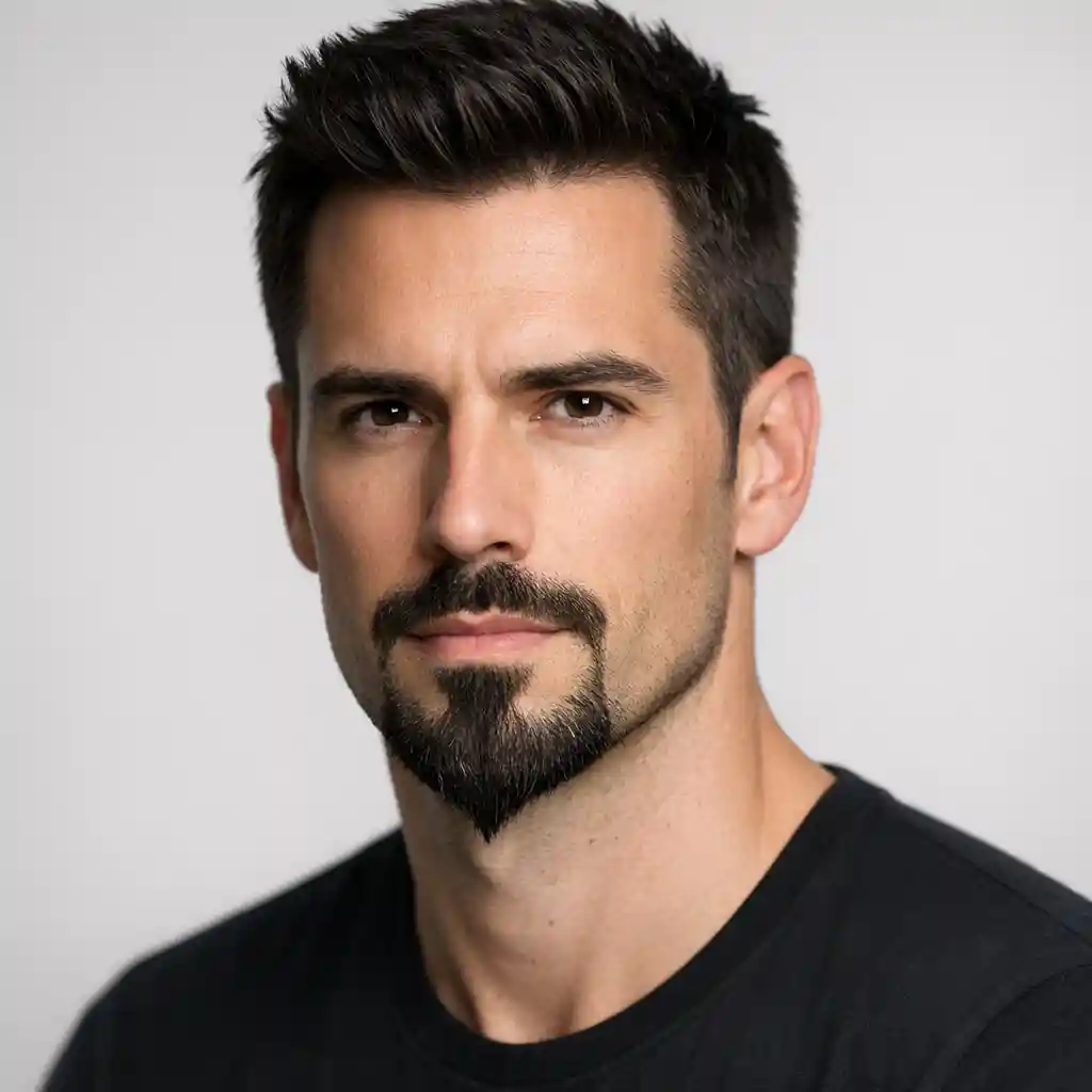 The mustache and goatee combination is a sharp and stylish choice for men who are mastering how to shave for a goatee to create a polished and symmetrical look.