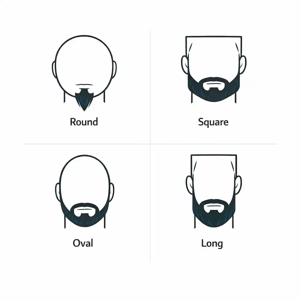 Flattering beard styles for round faces often involve lengthening the chin, which is a key consideration when you are planning how to shave for a goatee to suit you.