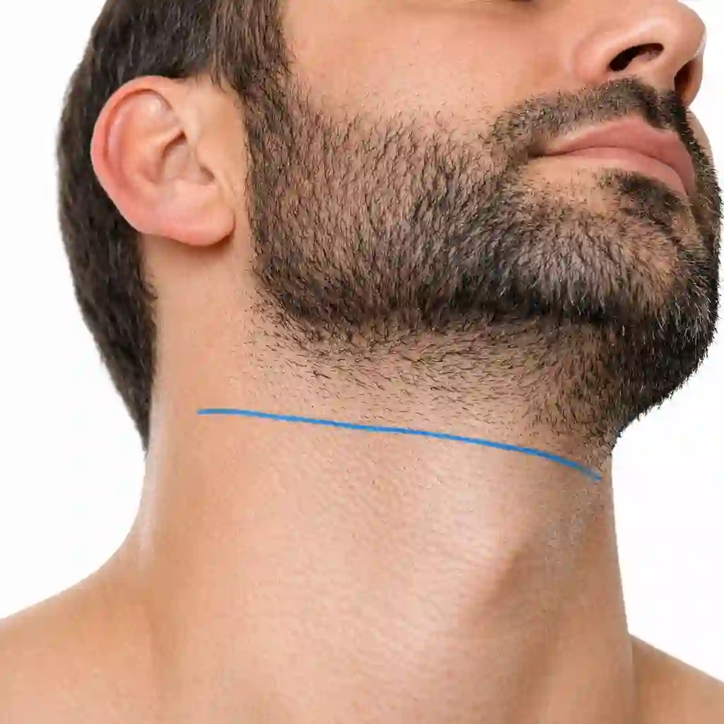 Defining the correct neckline is a critical part of the process of how to shave for a goatee, helping you avoid common errors like setting the beard line too high.