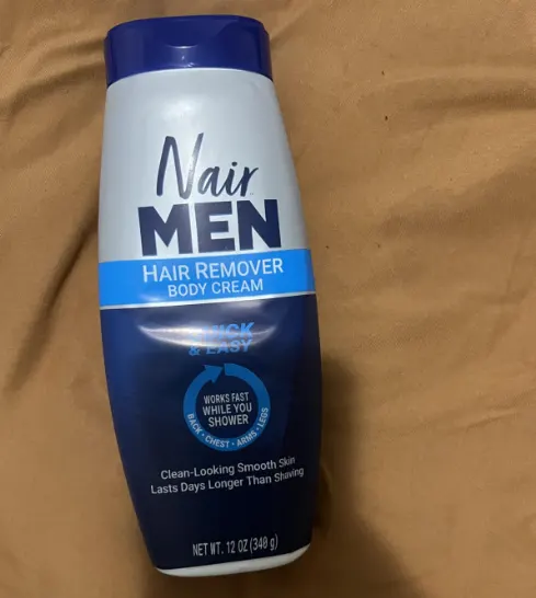 Nair Men Hair Removal Body Cream is a convenient and widely available bald head hair removal cream option for men looking for an easy depilatory cream for bald men to maintain their smooth scalp look.
