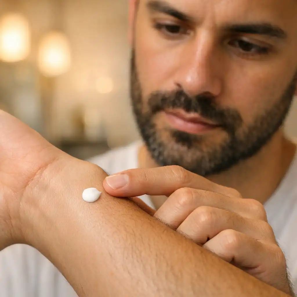 The golden rule of using any new bald head hair removal cream is performing a mandatory patch test behind the ear to prevent chemical burns and ensure the depilatory cream for bald men is safe.