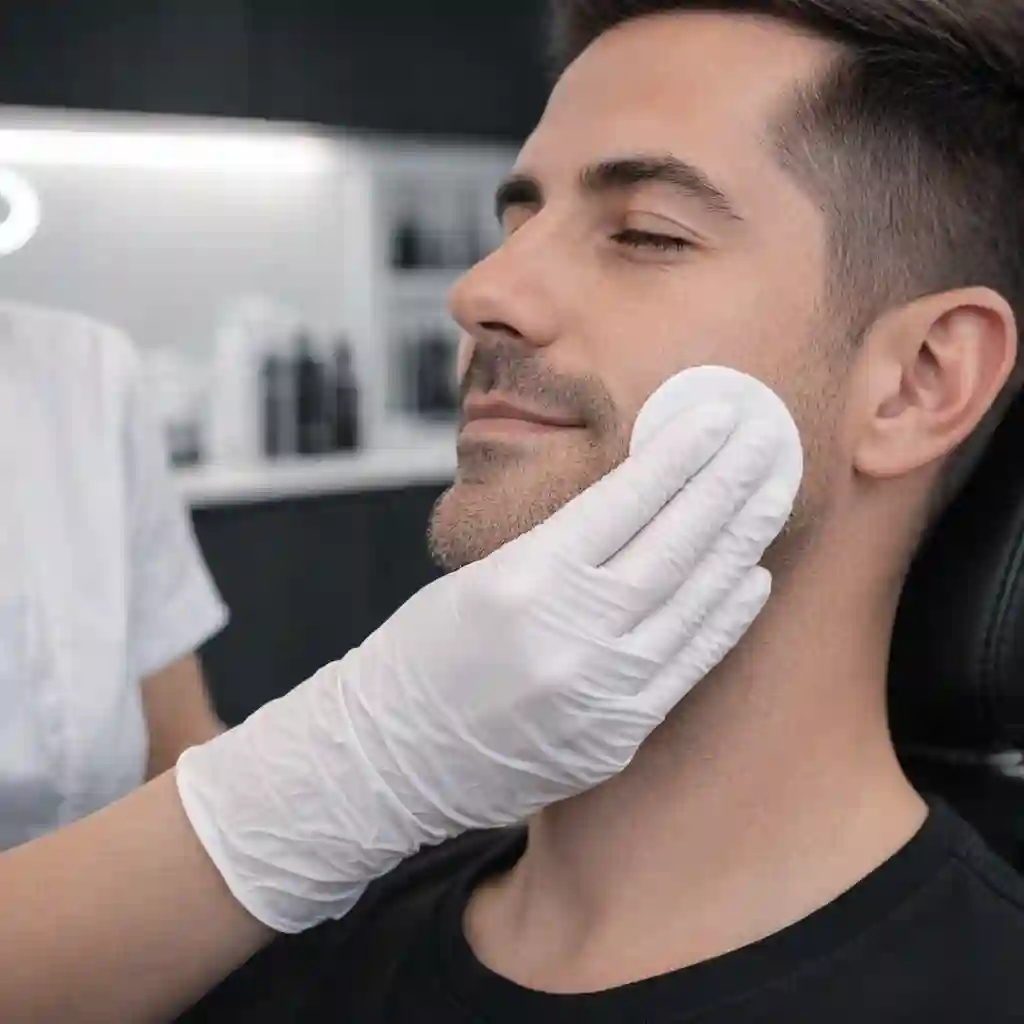 The importance of gentle skin exfoliation and thorough cleaning before attending your scheduled beard waxing near me appointment to prevent ingrown hairs and ensure optimal wax adhesion for smoother skin.