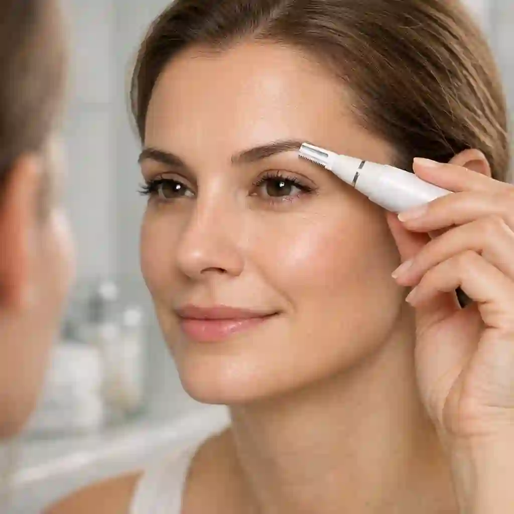 Showing the pain-free maintenance benefits of a high-quality electric facial hair trimmer which serves as an essential companion facial hair removal machine for quick touch-ups and daily grooming on delicate skin.