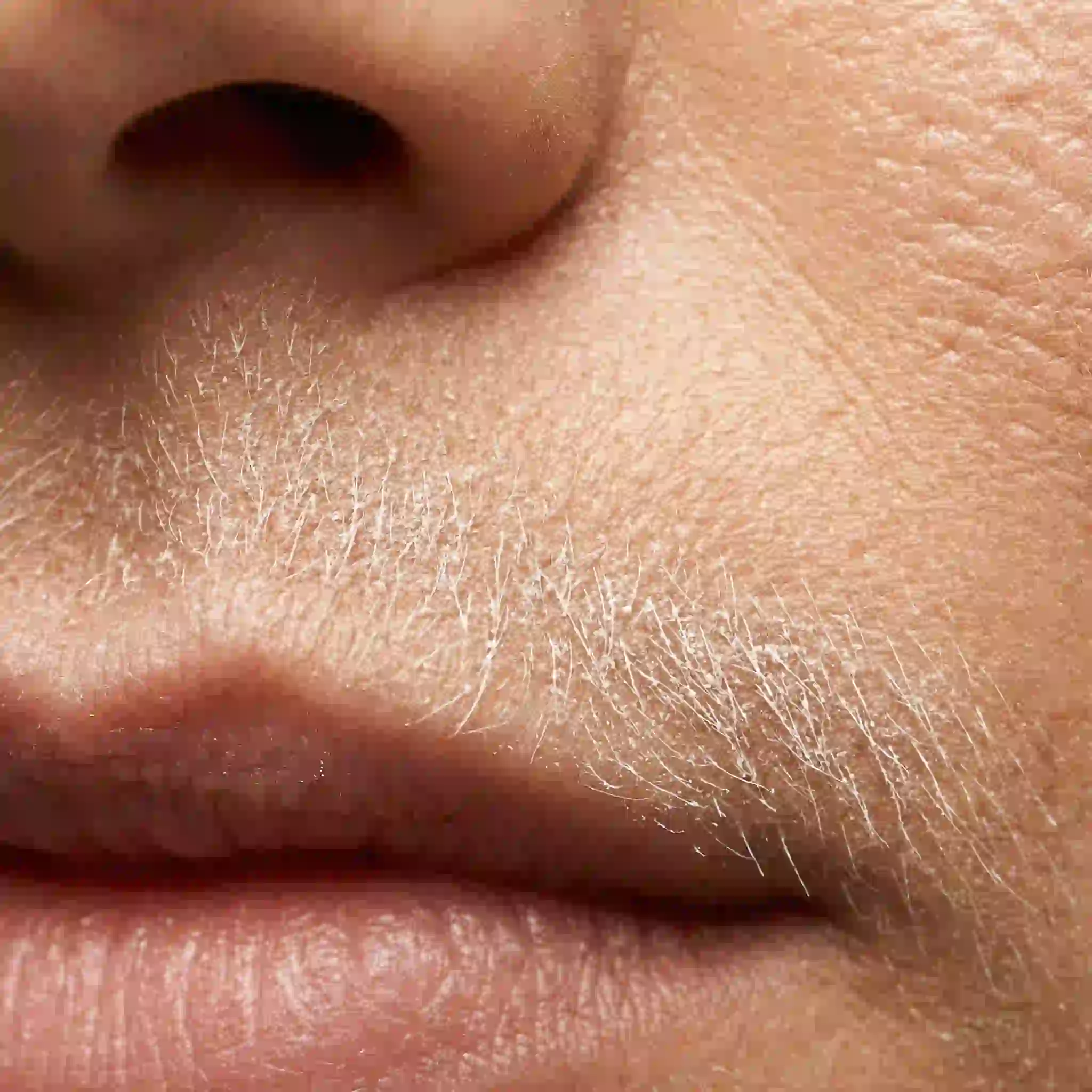 hair identifier spray highlighting delicate peach fuzz strands against the skin, giving users a clearer guide for targeted facial hair removal and smoother makeup prep