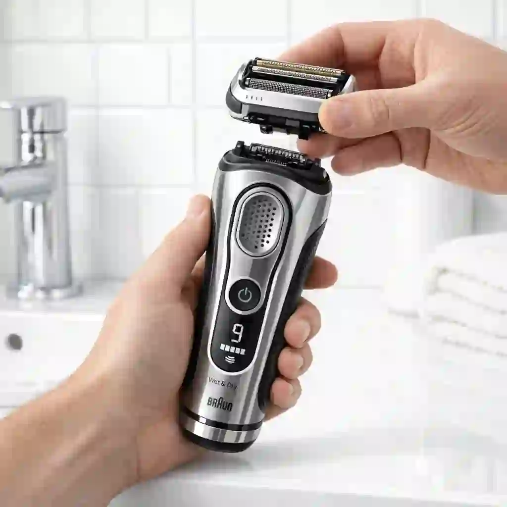 Detailed guide demonstrating exactly how to clean electric shaver blades to prevent skin irritation and extend device lifespan