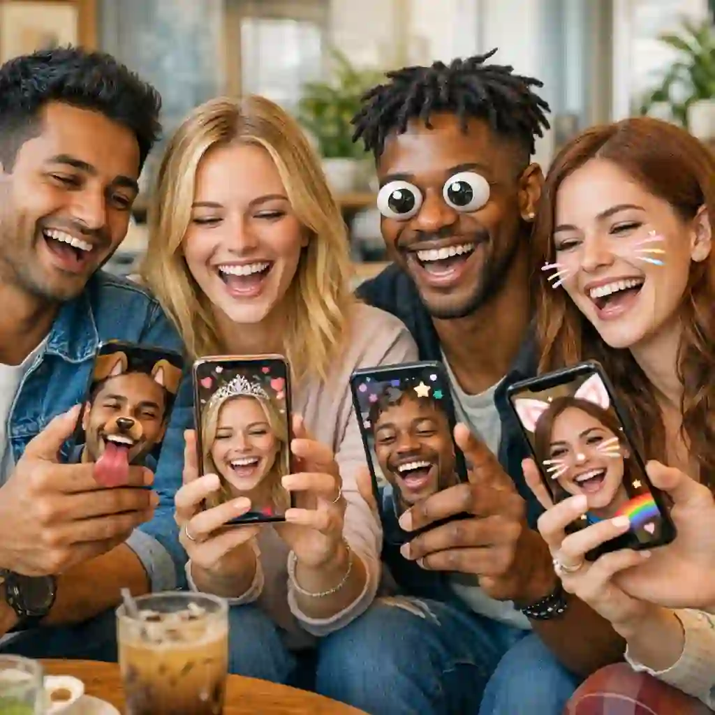 AR beard filters on social media showing how virtual appearance tools are used daily on TikTok Instagram and Snapchat