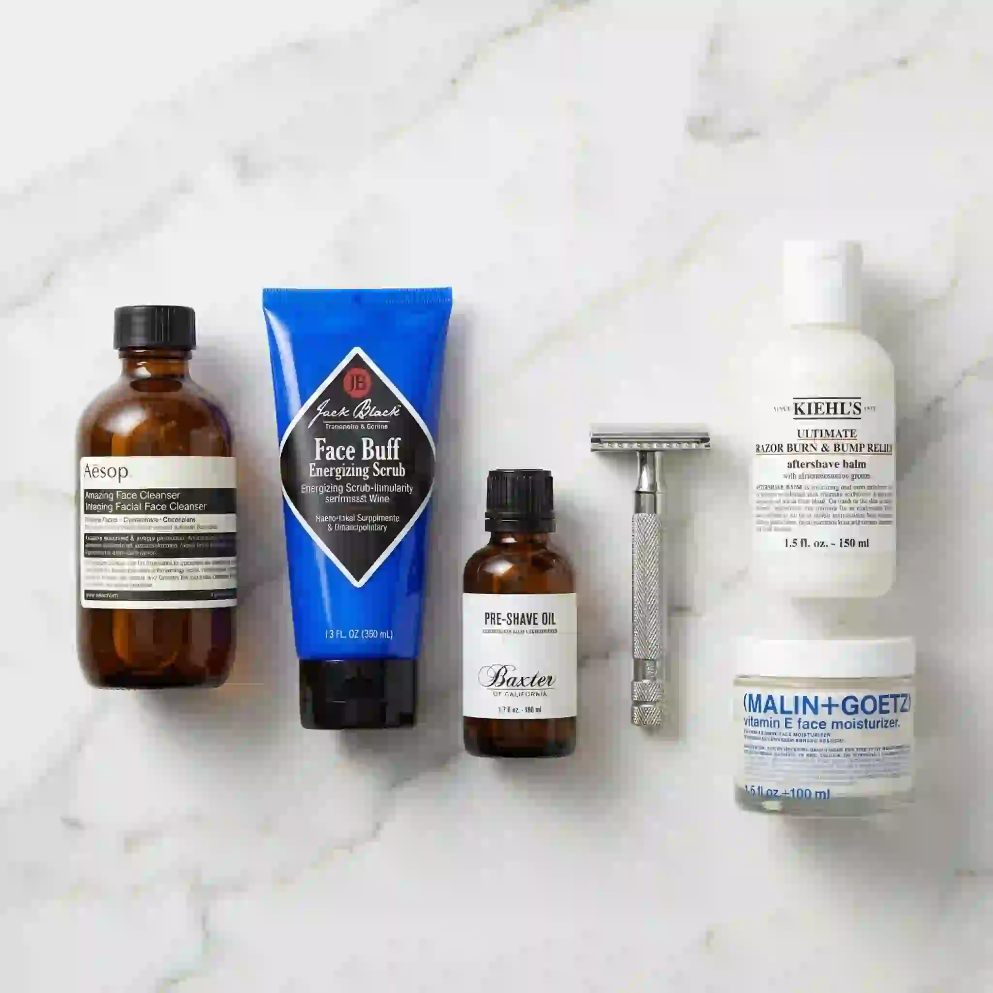 Long-term facial hair removal routine showing pre-shave preparation post-care moisturizing and sun protection steps