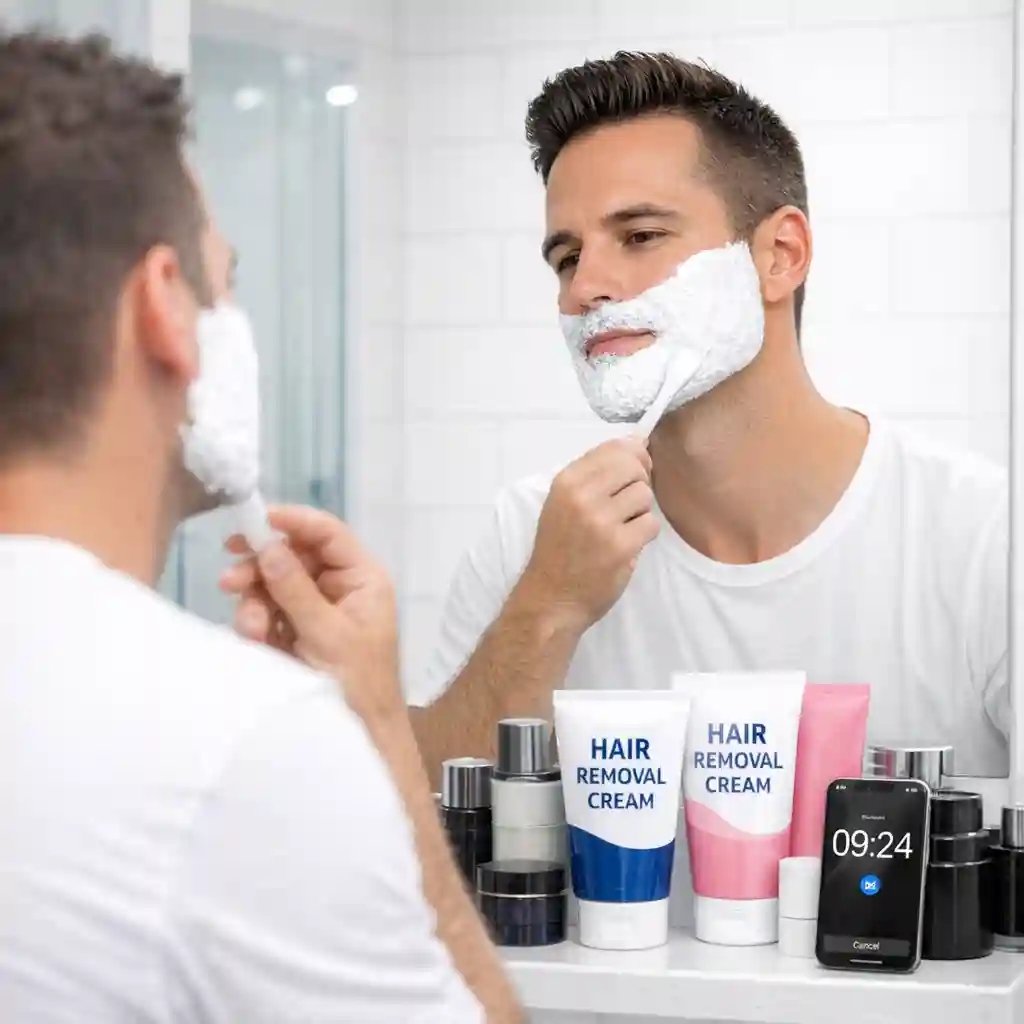 Detailed guide for men on how to use facial hair removal cream safely